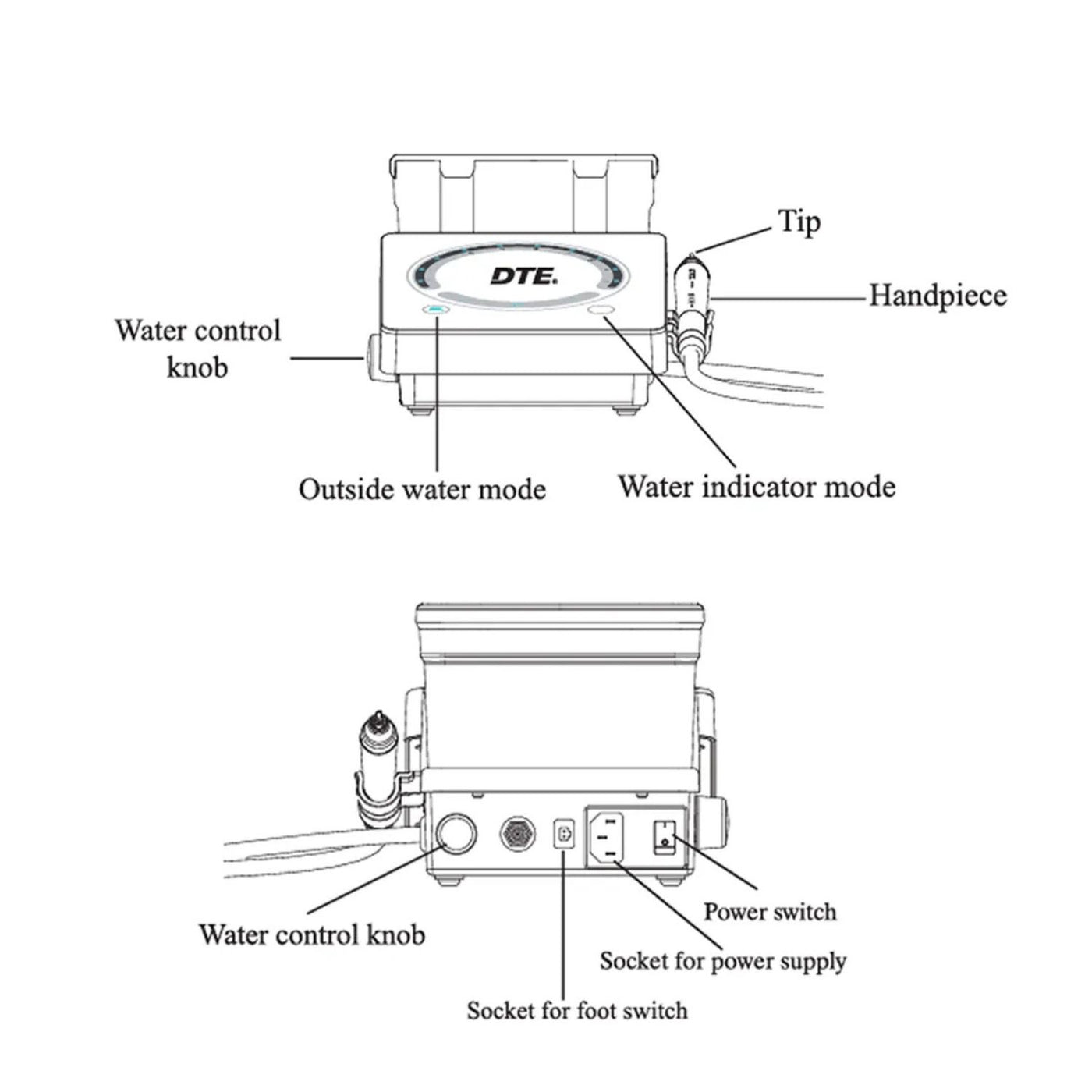DTE D600 LED Ultrasonic Portable Scaler Unit