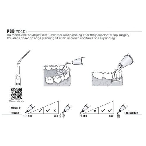 Woodpecker EMS Compatible P3D and P4D Perio Tip